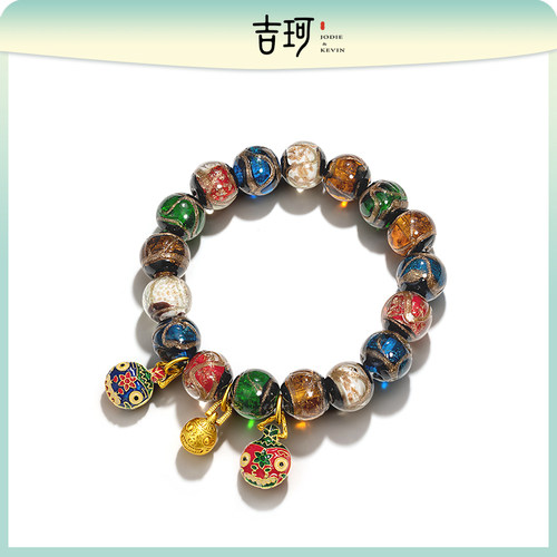 吉珂琉璃吞金兽情侣手串