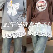 蕾丝屁帘半身裙女秋冬2026新款 短裙 遮屁股神器松紧腰叠穿打底裤