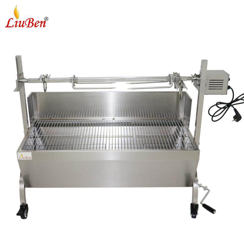 不锈钢电动烧烤炉手动碳烤机自动烧烤机野炊碳烤炉BBQ烧烤架热卖