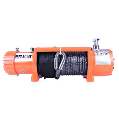 13500磅R型电动绞盘带尼龙绳12V车用牵引机越野自救拉力机厂商