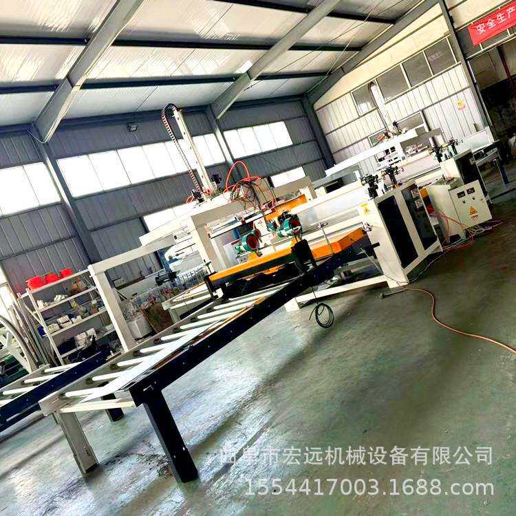 全自动冷胶涂胶覆膜机金属板隔断板PVC膜贴面机自动计米裁切机