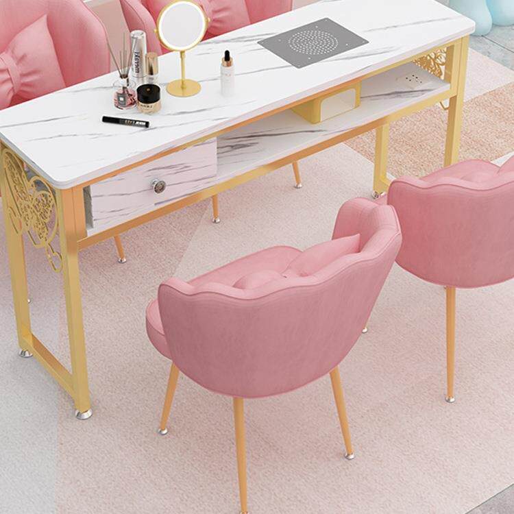 轻奢大功率吸尘器美甲桌椅套装单双人网红经济型金色美甲台沙发椅