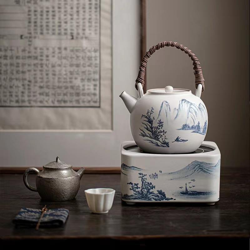 煮茶器煮茶炉陶瓷煮茶壶小茶壶家用小型室内全套电陶炉