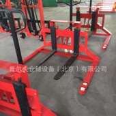 非标加宽支腿手动液压搬运车堆高车叉车货叉可调双面托盘可用