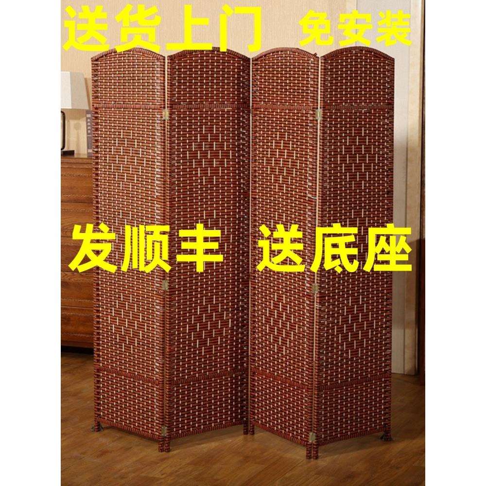中式屏风移动实木客厅现代网红房间简易隔断田园玄关卧室折叠折J&