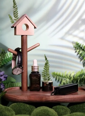 【奇木舍】房子钥匙挂 玄关钥匙挂 · 黑胡桃木款