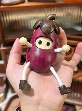 【奇木舍】一切顺利 茄子人摆件