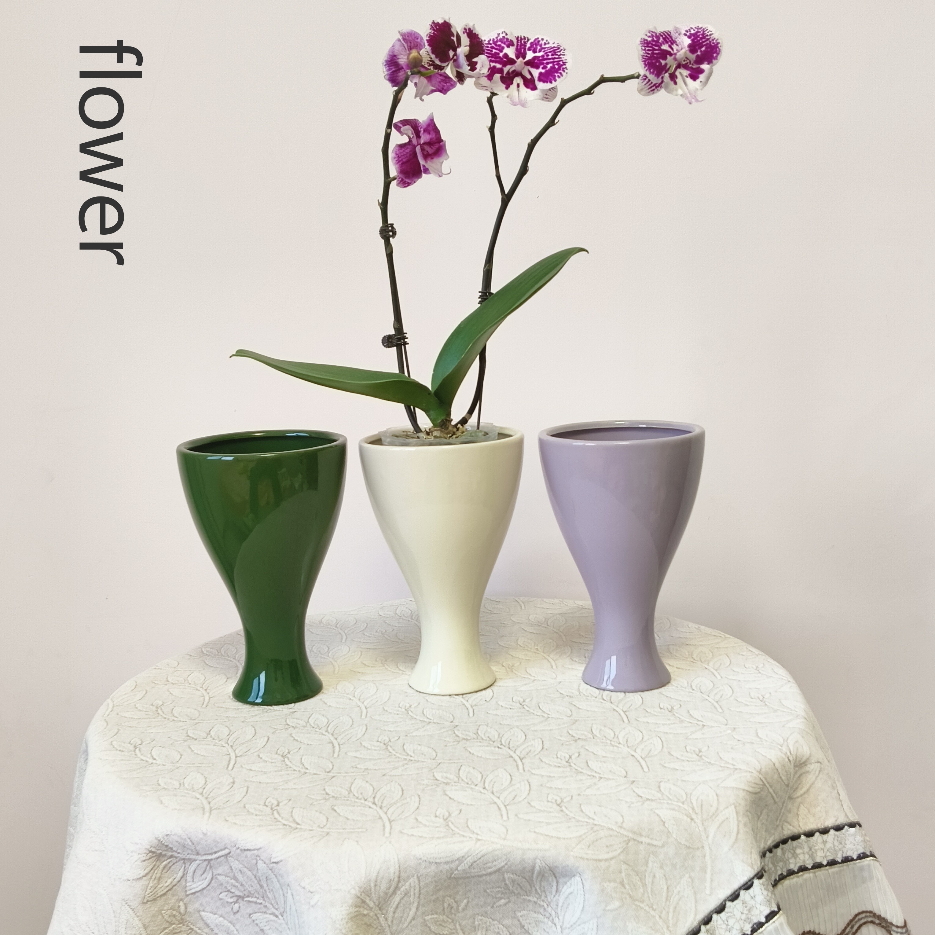 欧式风格陶瓷花盆出口北欧现代简约创意个性设计室内蝴蝶兰花瓶