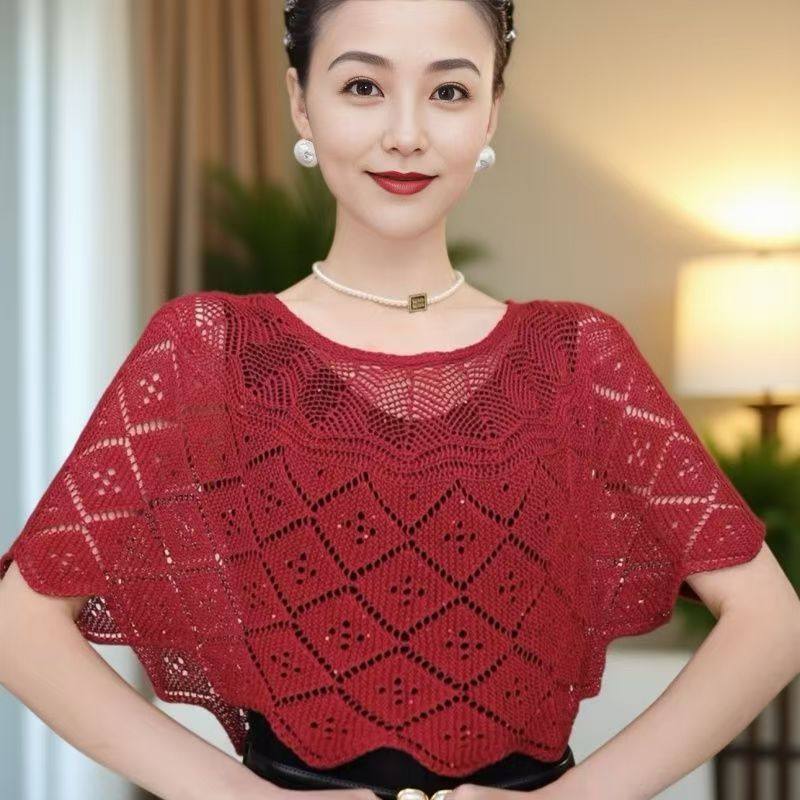 新款小披肩针织罩衫韩版镂空时尚防晒空调房透气夏季女士百搭披肩