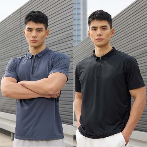 冰感速干短袖T恤运动POLO衫定制