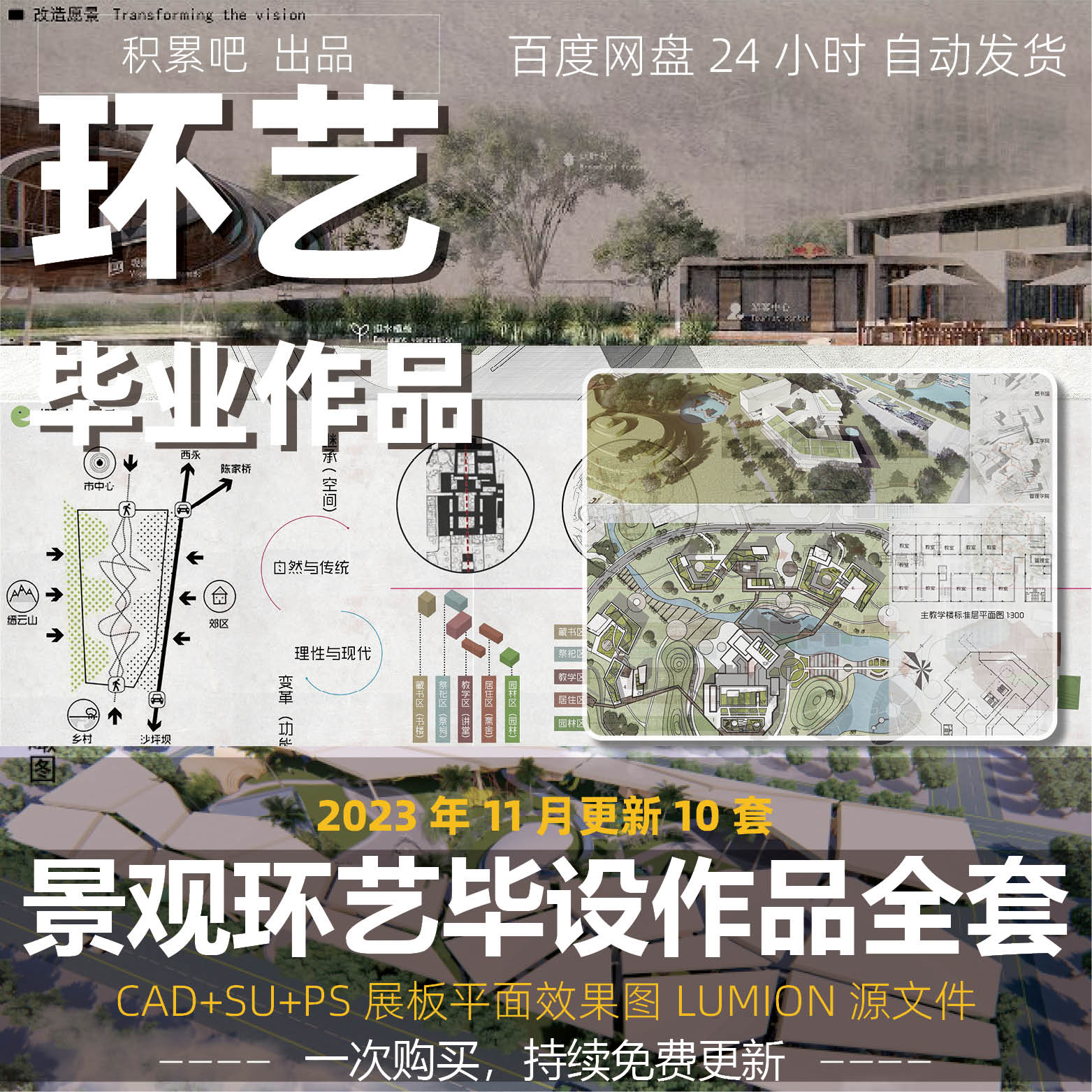 2023园林景观环艺设计毕业生设计素材/源文件