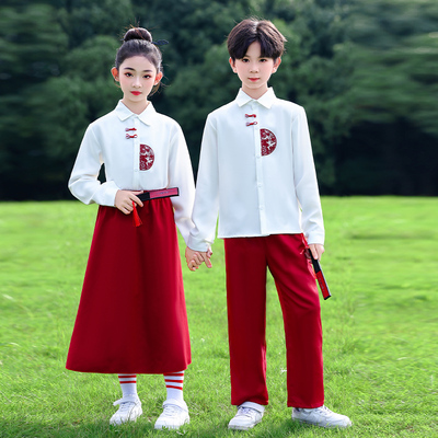 儿童中式国风元旦合唱学生演出服