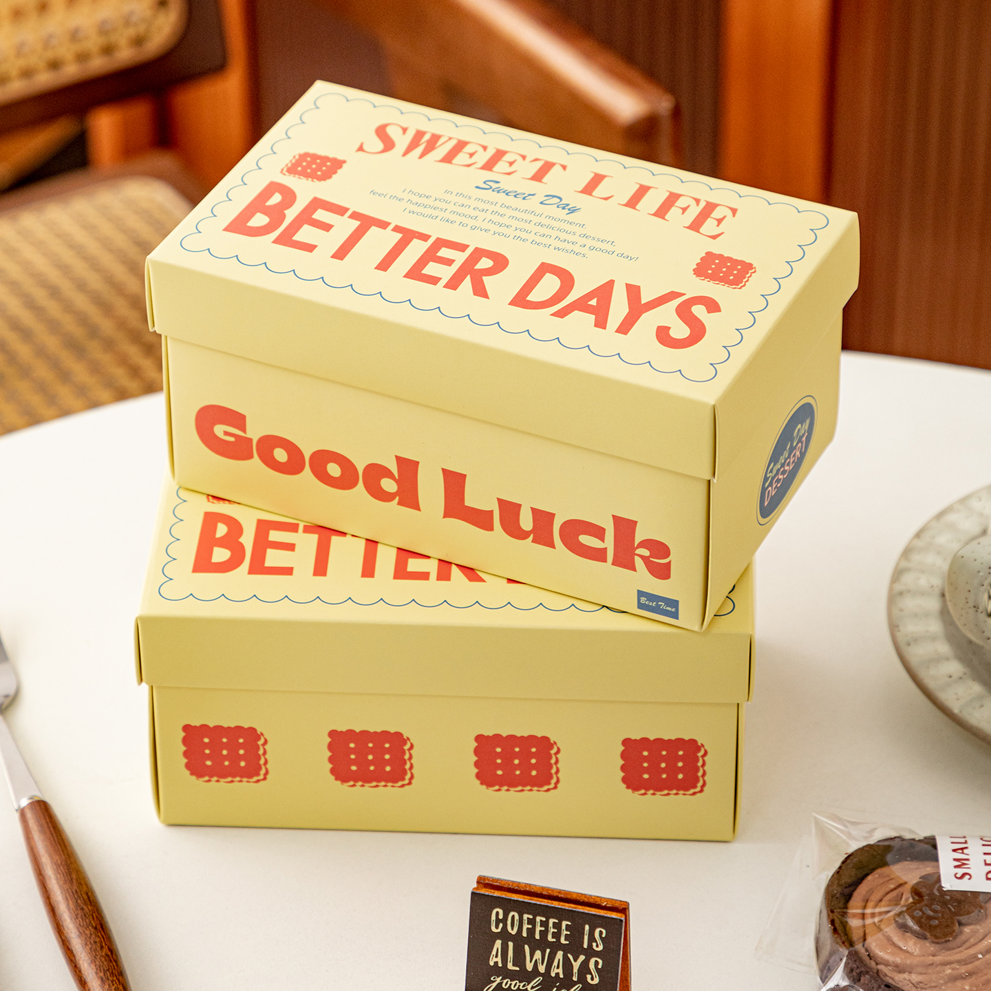 圣诞节椭圆形包装盒牛皮纸礼盒纸盒饼干礼物伴手礼品空盒子甜品