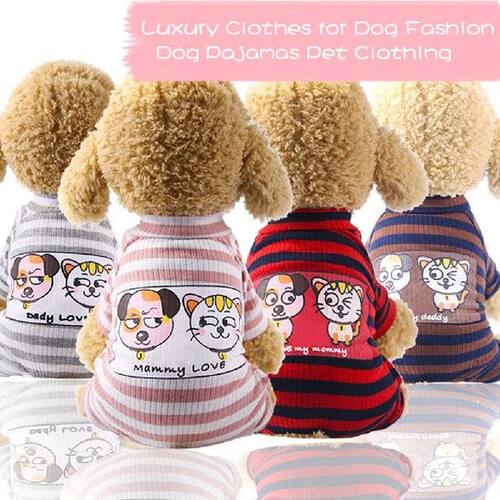 Dog Pajamas Pet Puppy Jumpsuit Home Service Pet Clothes Cat