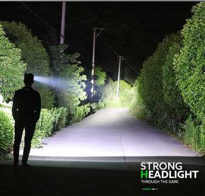 Powerful COB LED Headlight 10000LM DC Rechargeable Headlamp