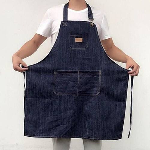Adults Apron Adjustable Housekeeping Cooking Baking Denim