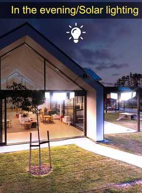 96/168 LED Remote Control Solar LED 3 Head Wall Lamp Inducti