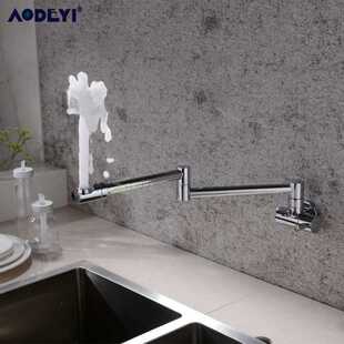 s Wall Mounted Kitchen Faucet Pot Filler Faucet Swivel Foldi