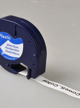 10 Compatible Dymo LetraTag 91201 Black on White (12mm x 4m)