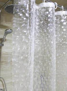 Shower Curtains Bathroom EVA Waterproof Translucent 3D Thick