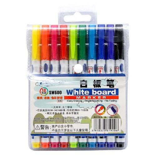 10 Colors Erasable Whiteboard Marker Pen Non Toxic Sign