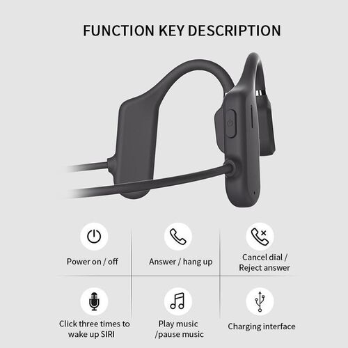Bone Conduction Headphones Bluetooth Wireless Waterproof Com