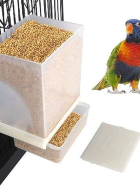 Parrot Cage Feeder Automatic Bird Seed Feeders Acrylic