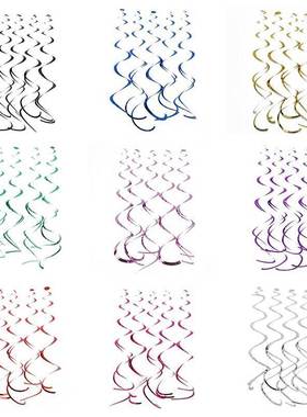 5pcs Multicolor Spiral oon Streamer Ornats Party Scene Layou