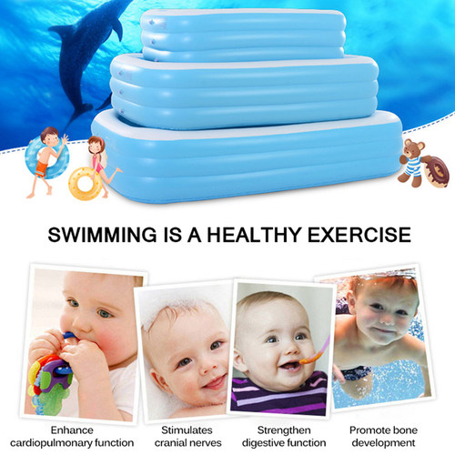 Inflatable Swimming Pool 130/150/190cm Rectangular Thicken