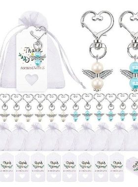 20pcs Angel Keychains Set Party Favors Metal Guardian Angel