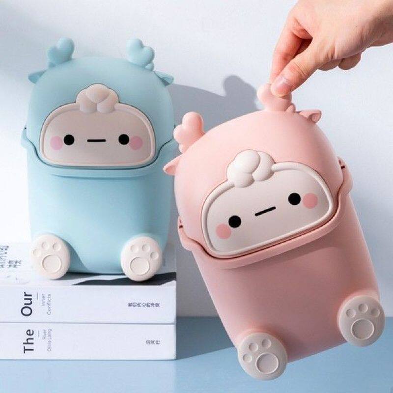 desktop trash can garbage bucket food wastebasket kawaii