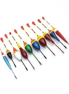 10Pcs/Lot Fishing Floats Set Buoy Bobber Fishing Light Floa