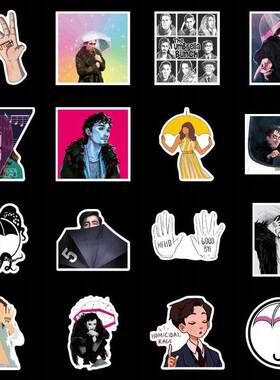 50Pcs Cute The Umbrella Academy Style Luggage Stickers for