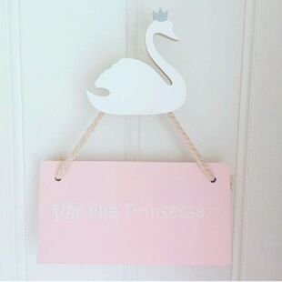 Cute Swan Kayu Pakaian Kait Gantungan Dinding Dekorasi Anak