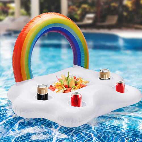 Summer Party Bucket Rainbow Cloud Cup Holder Inflatable Pool