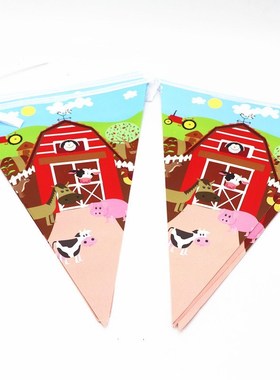 1set Farm Animals cow pig Birthday Themed party decor Table