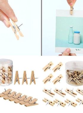 Solid Blank Wooden Clips Paper Photo crafts Pushpin