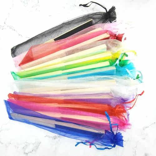 100Pcs Personalized Fans Wedding Gift Engraved Folding Hand
