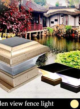 Outdoor Garden Solar Light 28LEDs Post Deck Cap Square Fence