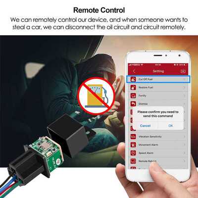 Vehicle Tracker Relay GPS Tracker Cut Off Fuel Hidden Design