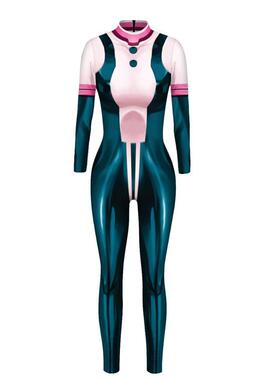 Anime My hero academia Asui Tsuyu Cosplay Costumes Jumpsuit
