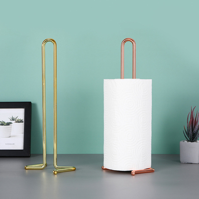 1Pc Iron Desktop Toilet Roll Paper Holder Living Room