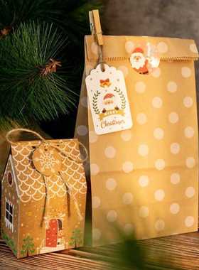 24sets Christmas Advent Calendar Gingerbread House Box Kraft