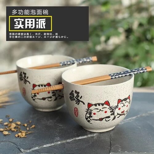 Japanese style cutlery creative chopsticks bowl with hole