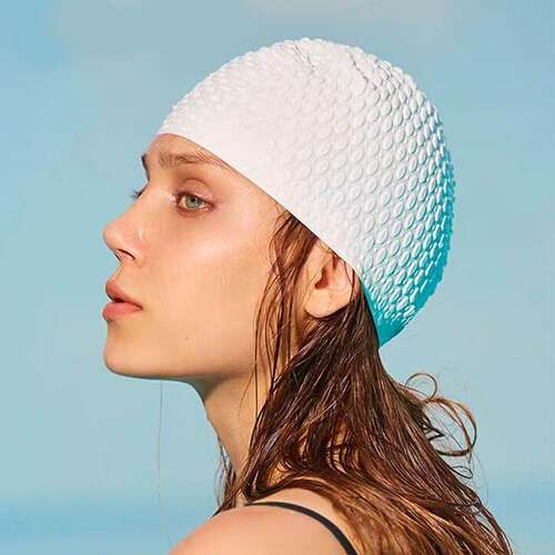 Wo Silicon Swimming cap s Waterproof Large Swimming Pool ha