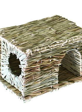 Handmade Straw Folding Rabbit Nest Grass Hut Bed