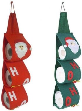 3 Layers Santa Claus Pattern Toilet Roll Paper Covers
