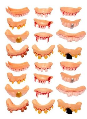 Teeth Fake Halloween Costume Fangs Ugly Werewolf False
