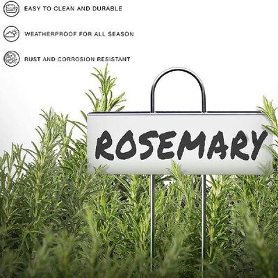 24Pcs Stainless Steel Sign Markers Plant Nameplate Labels