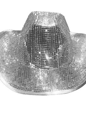Disco Ball Cowboy Hat Cowgirl Hats Flashing Blinky Party